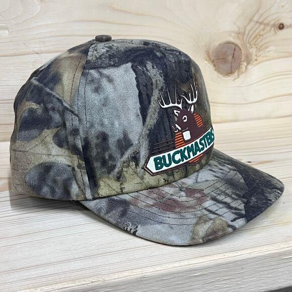 Vintage Buckmasters RealTree Camo Snapback Trucker Hat Deer Buck Hunting USA - Picture 10 of 13